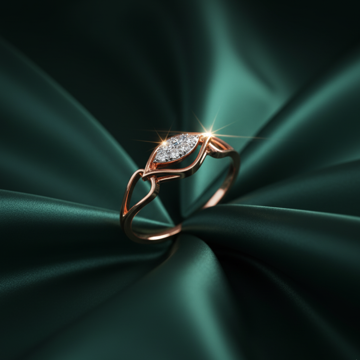 Glittering Galaxy Gold and Diamond Ring