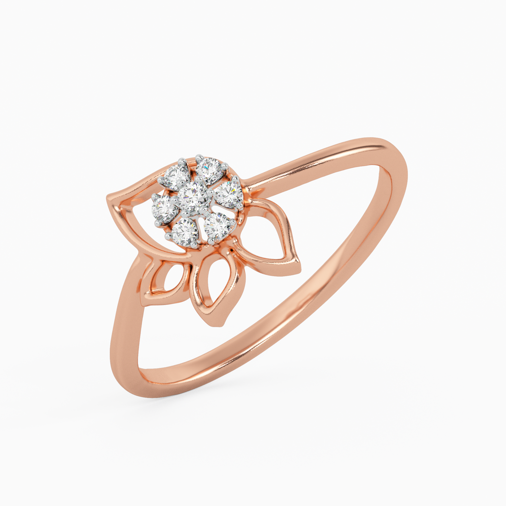 Splendour of Frost Gold and Diamond Ring