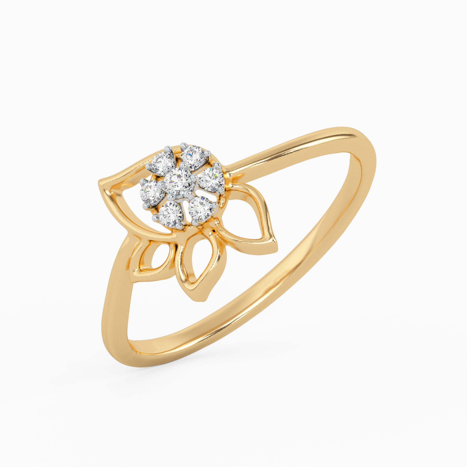 Splendour of Frost Gold and Diamond Ring