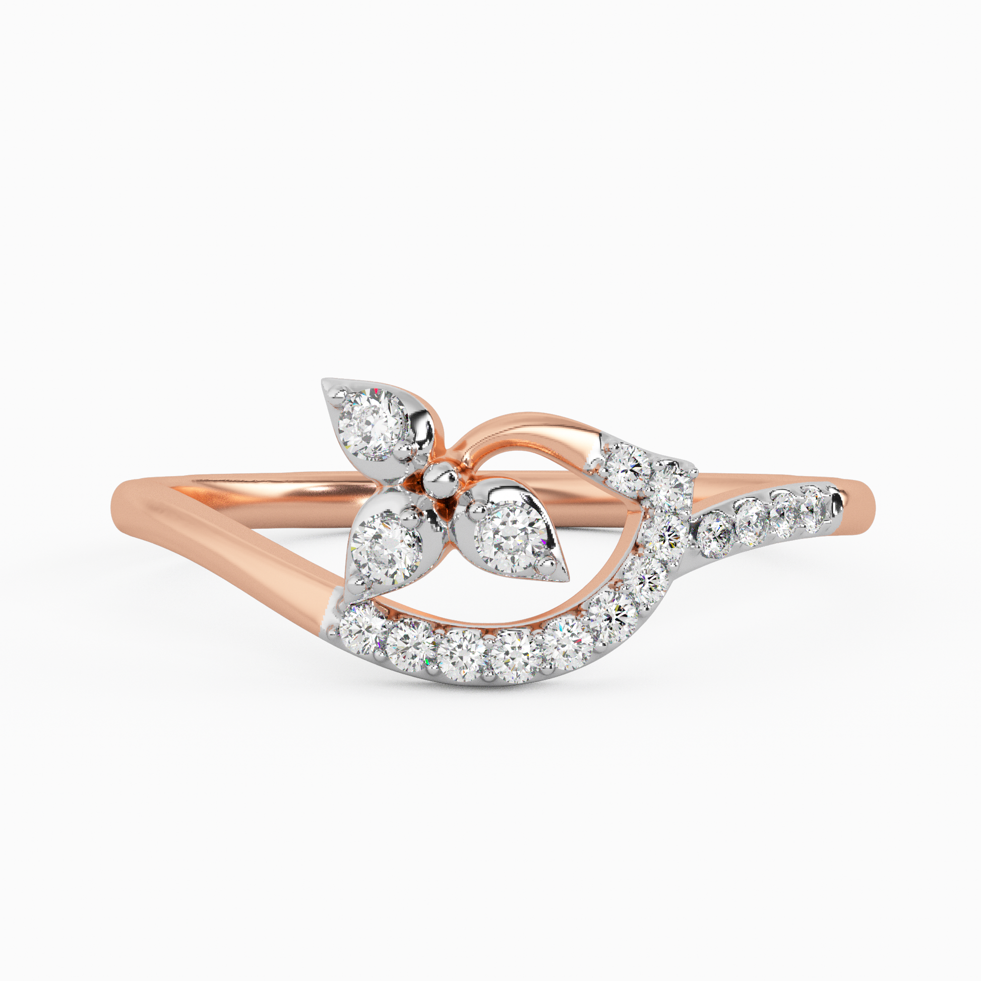 Full Bloom Gold and Diamond Ring