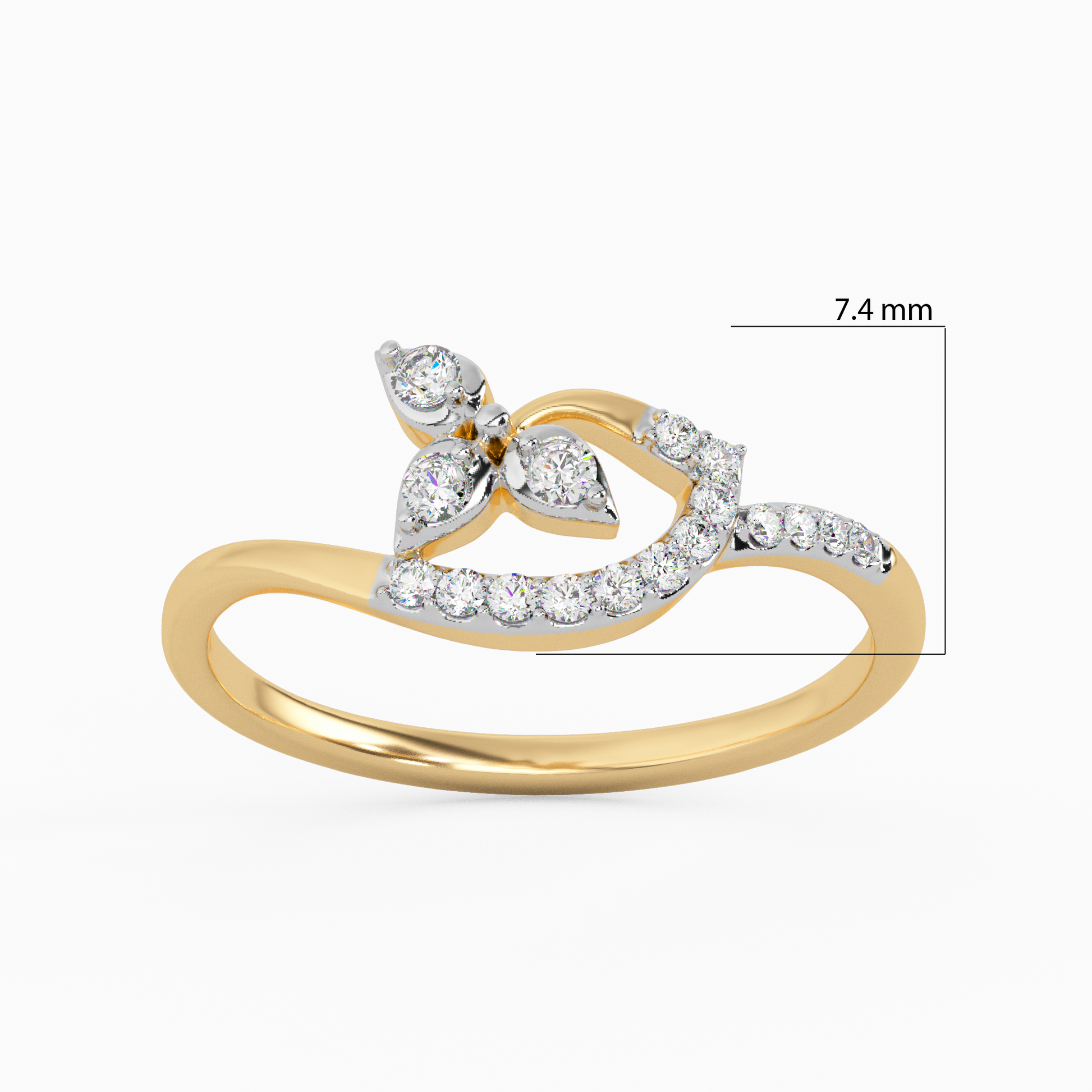 Full Bloom Gold and Diamond Ring