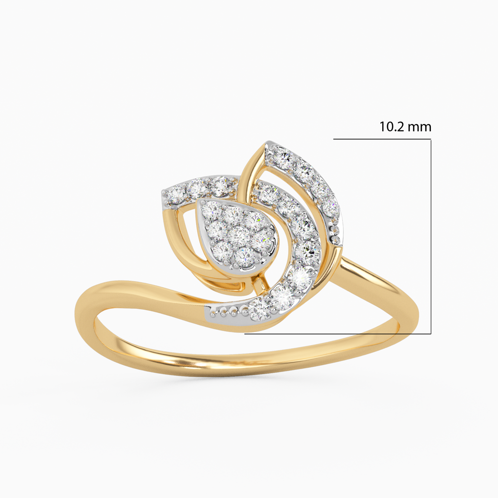 Sunflower Daydreams Gold and Diamond Ring