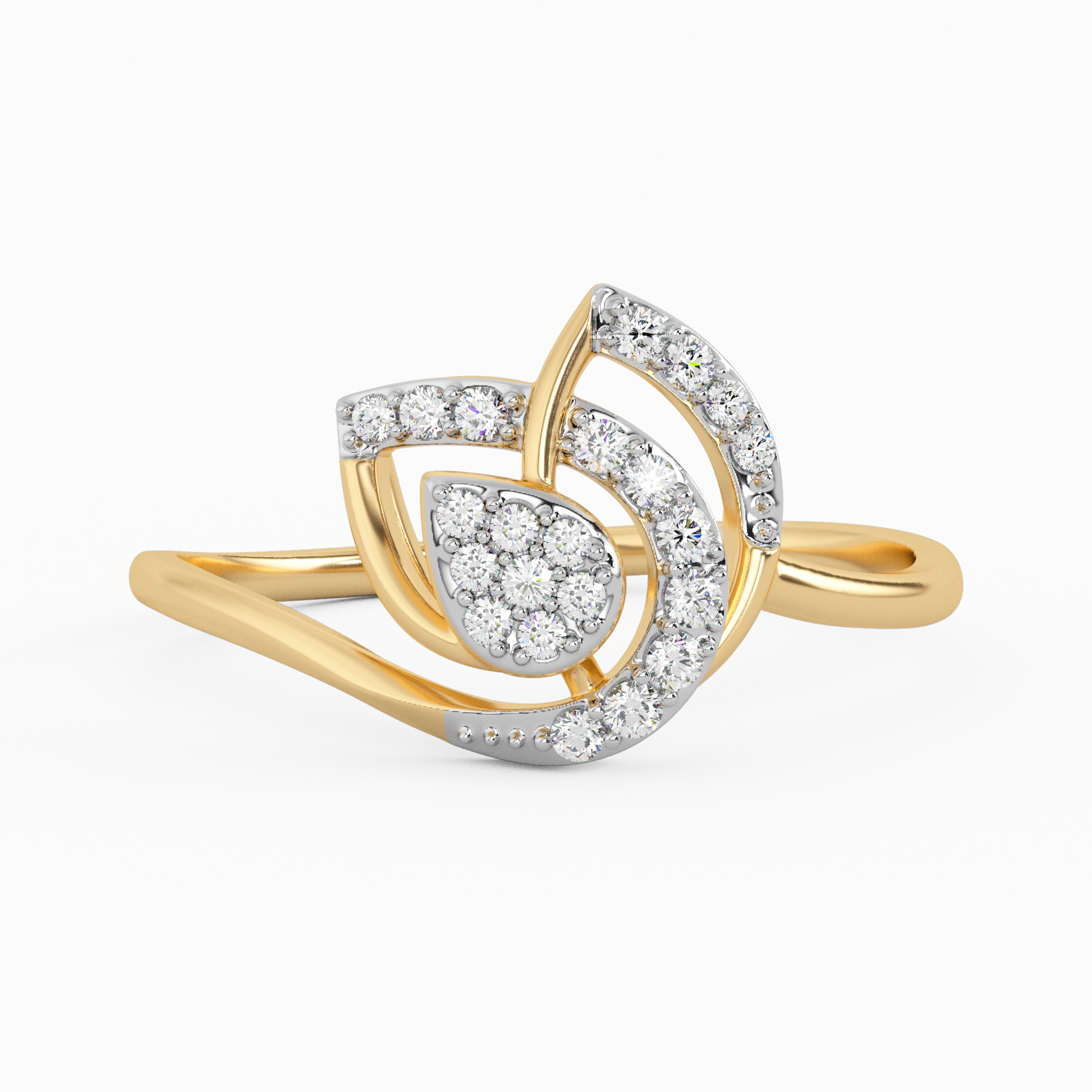 Sunflower Daydreams Gold and Diamond Ring