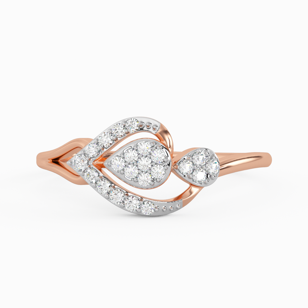 Aster Twist Gold and Diamond Ring