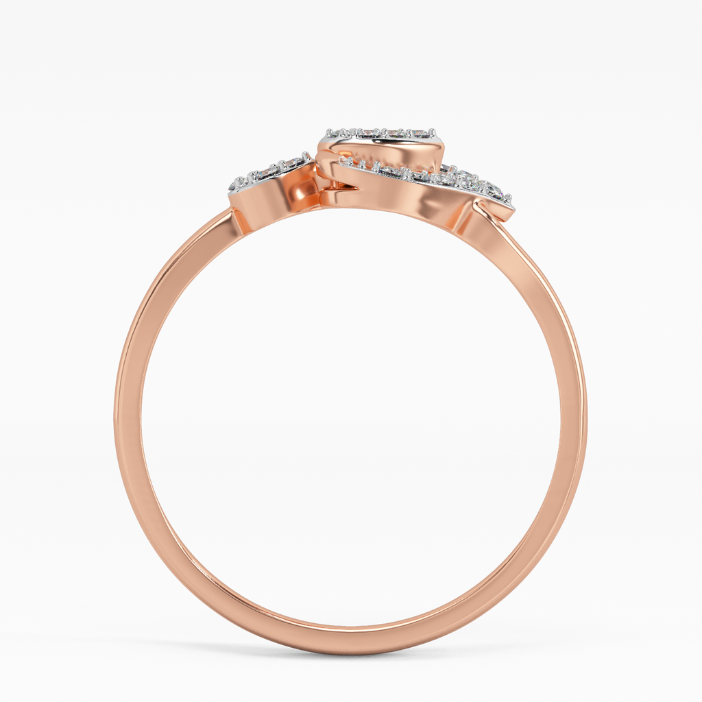 Aster Twist Gold and Diamond Ring