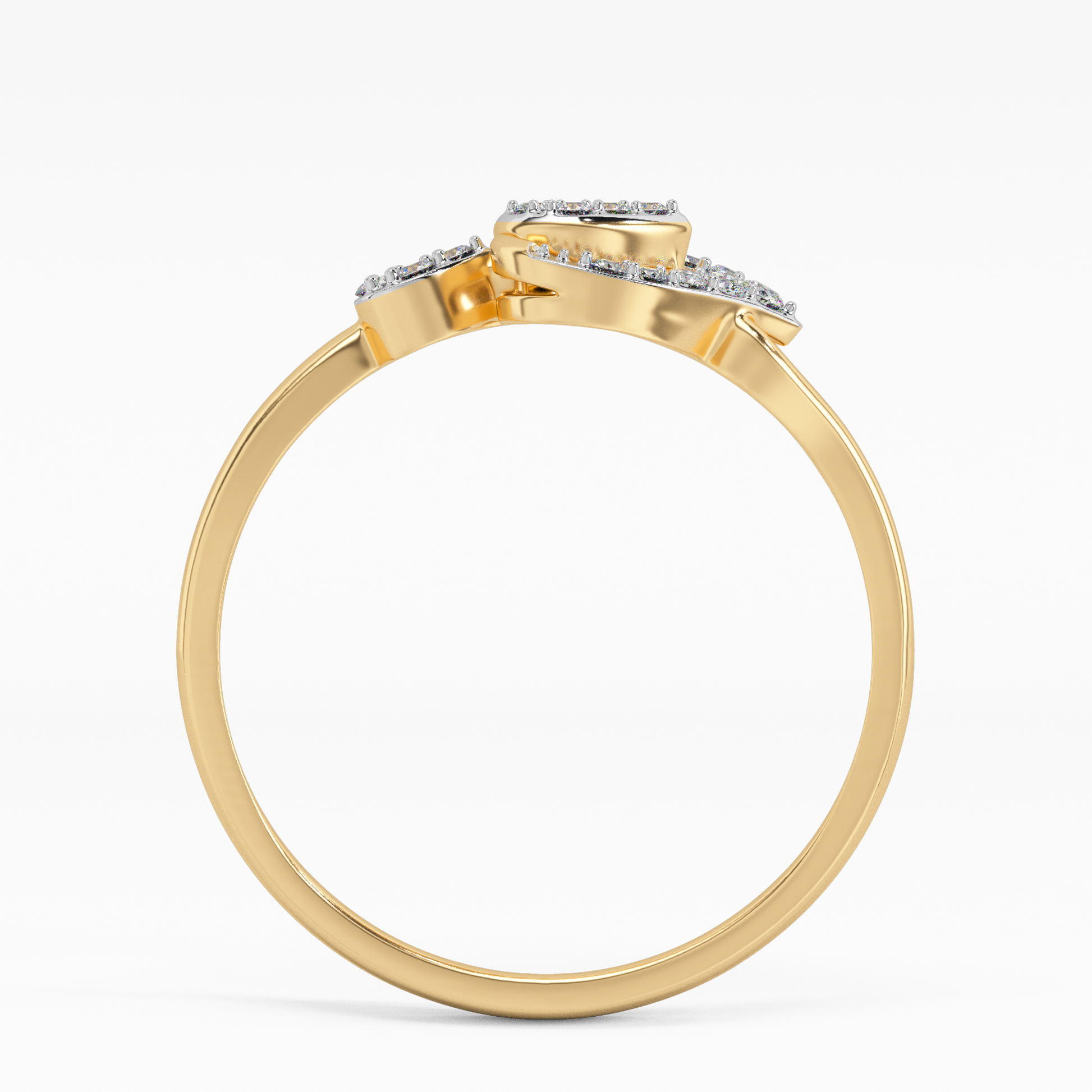 Aster Twist Gold and Diamond Ring