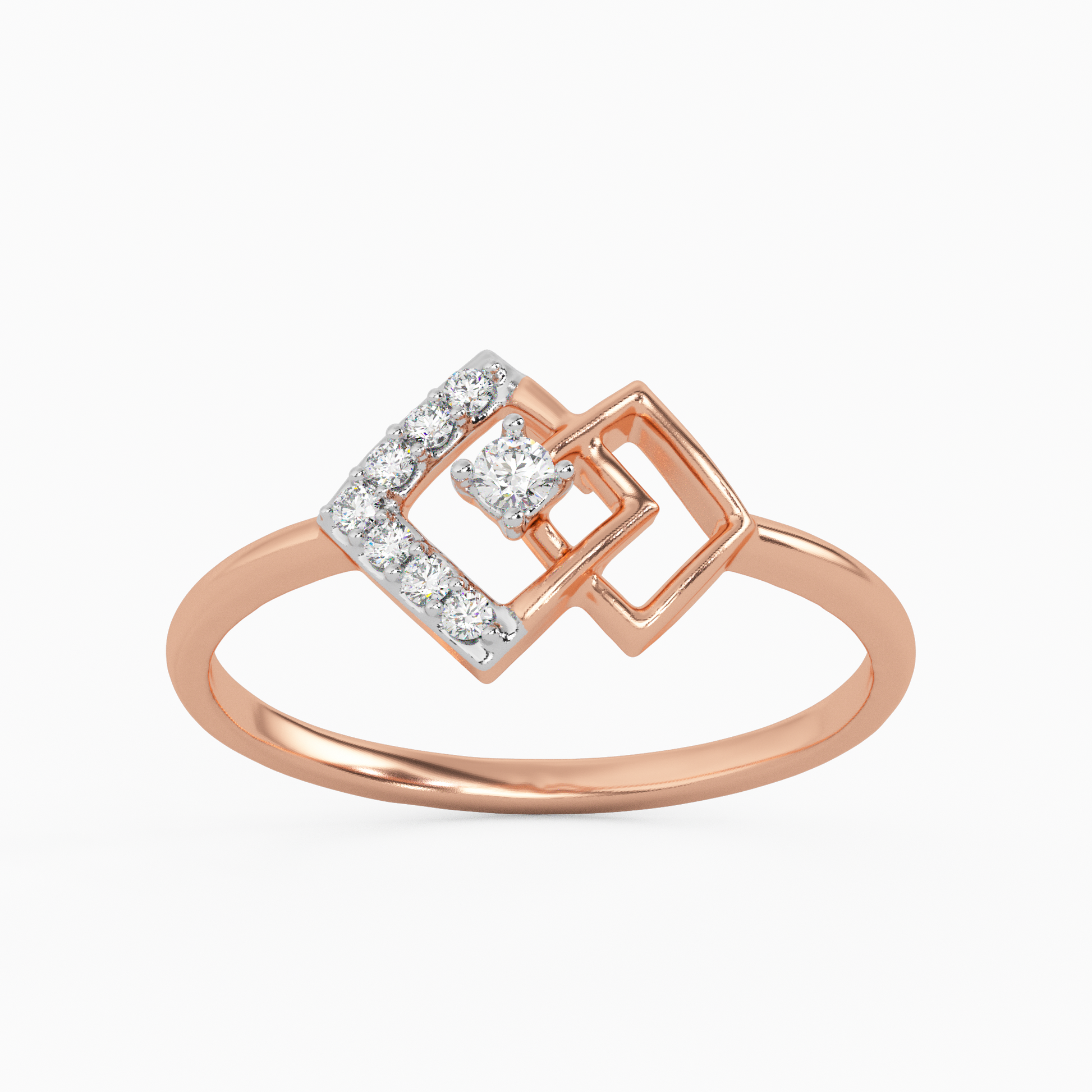 Gorgeous Geometry Gold and Diamond Ring