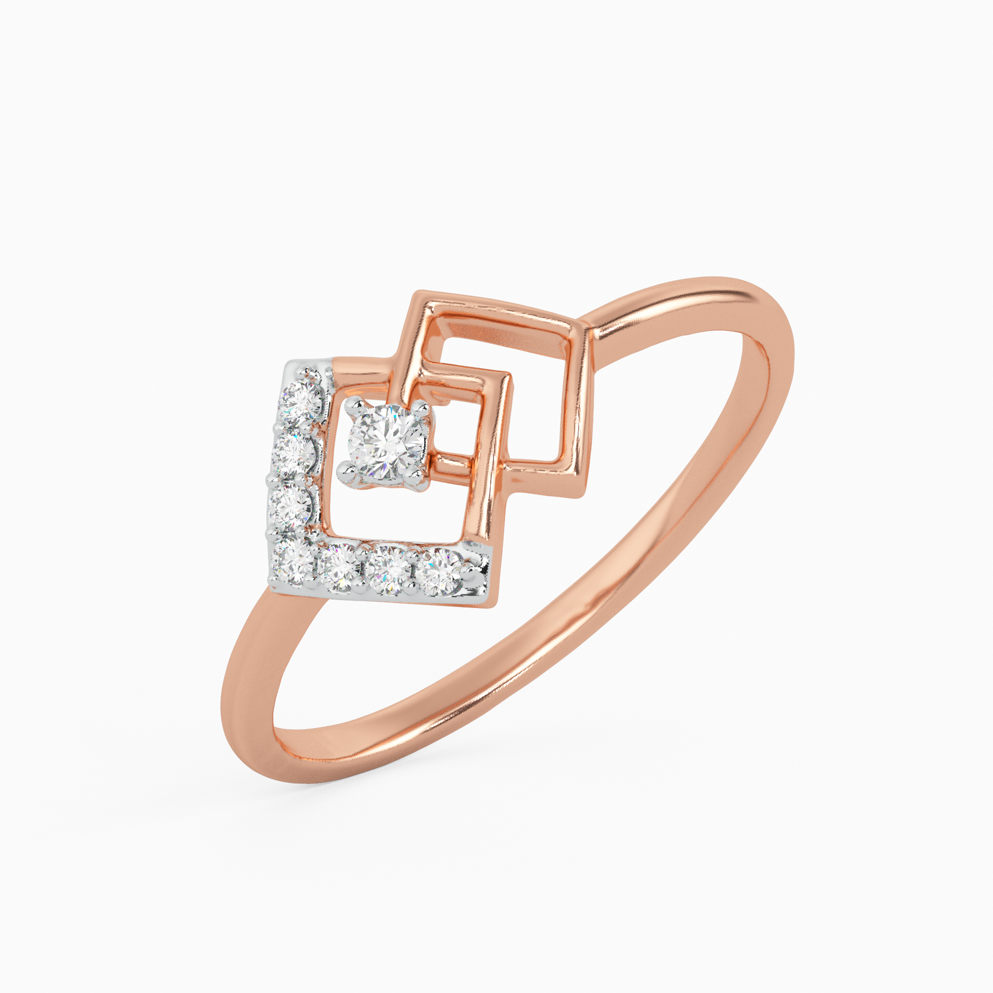 Gorgeous Geometry Gold and Diamond Ring