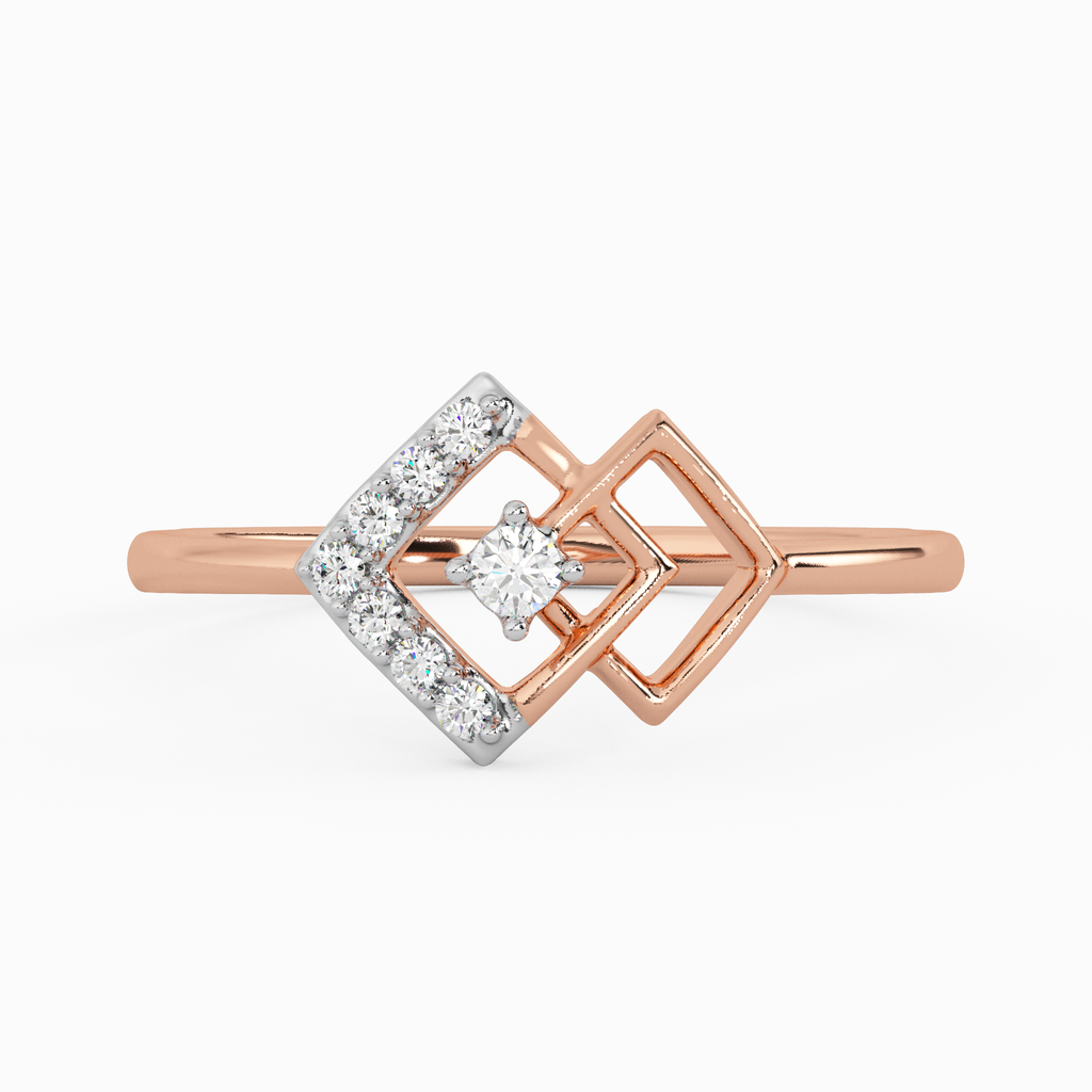 Gorgeous Geometry Gold and Diamond Ring