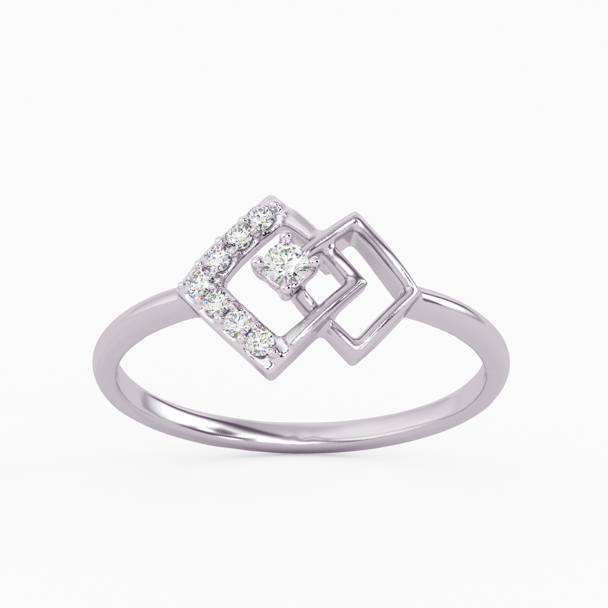 Gorgeous Geometry Gold and Diamond Ring