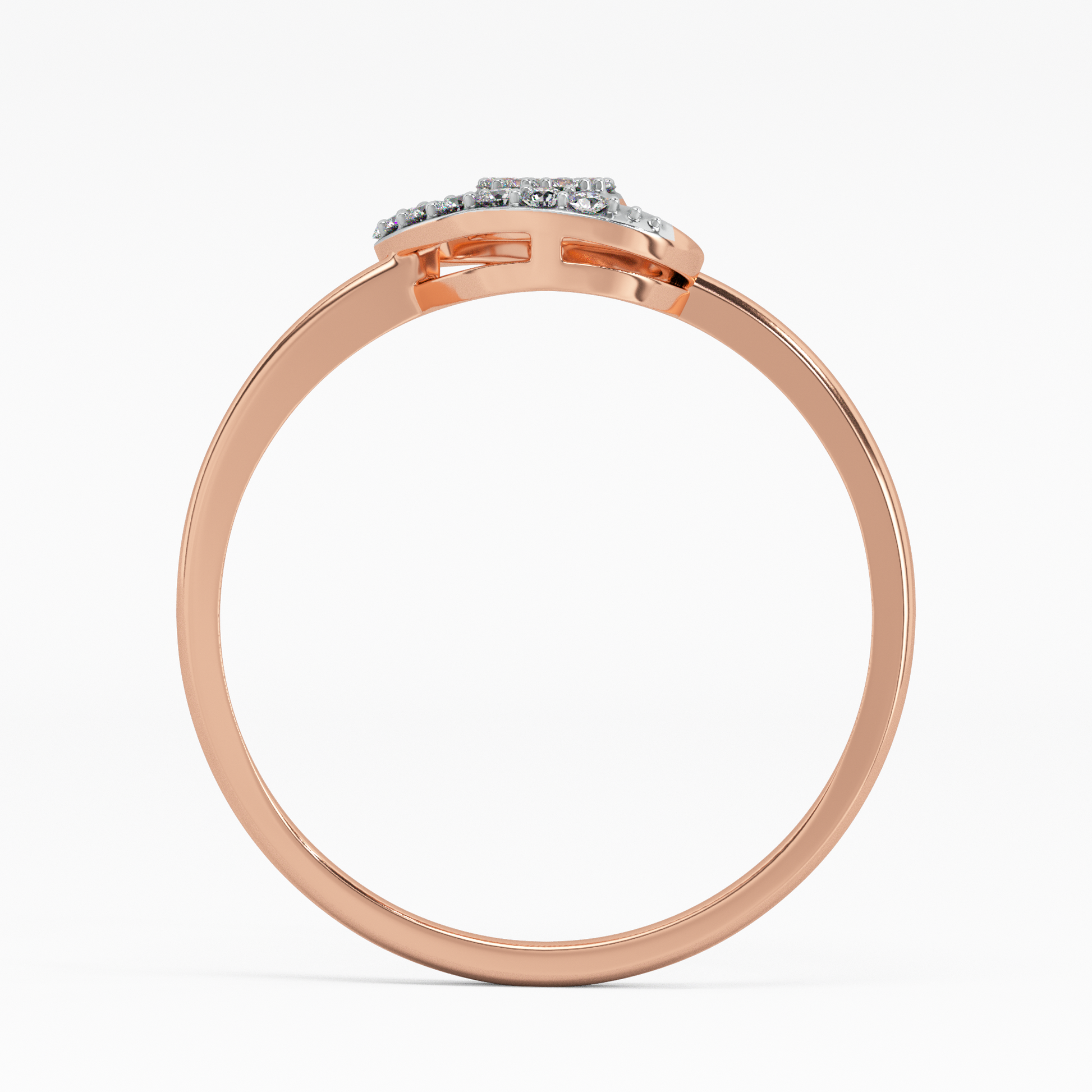 Artistic Water Lily Gold and Diamond Ring