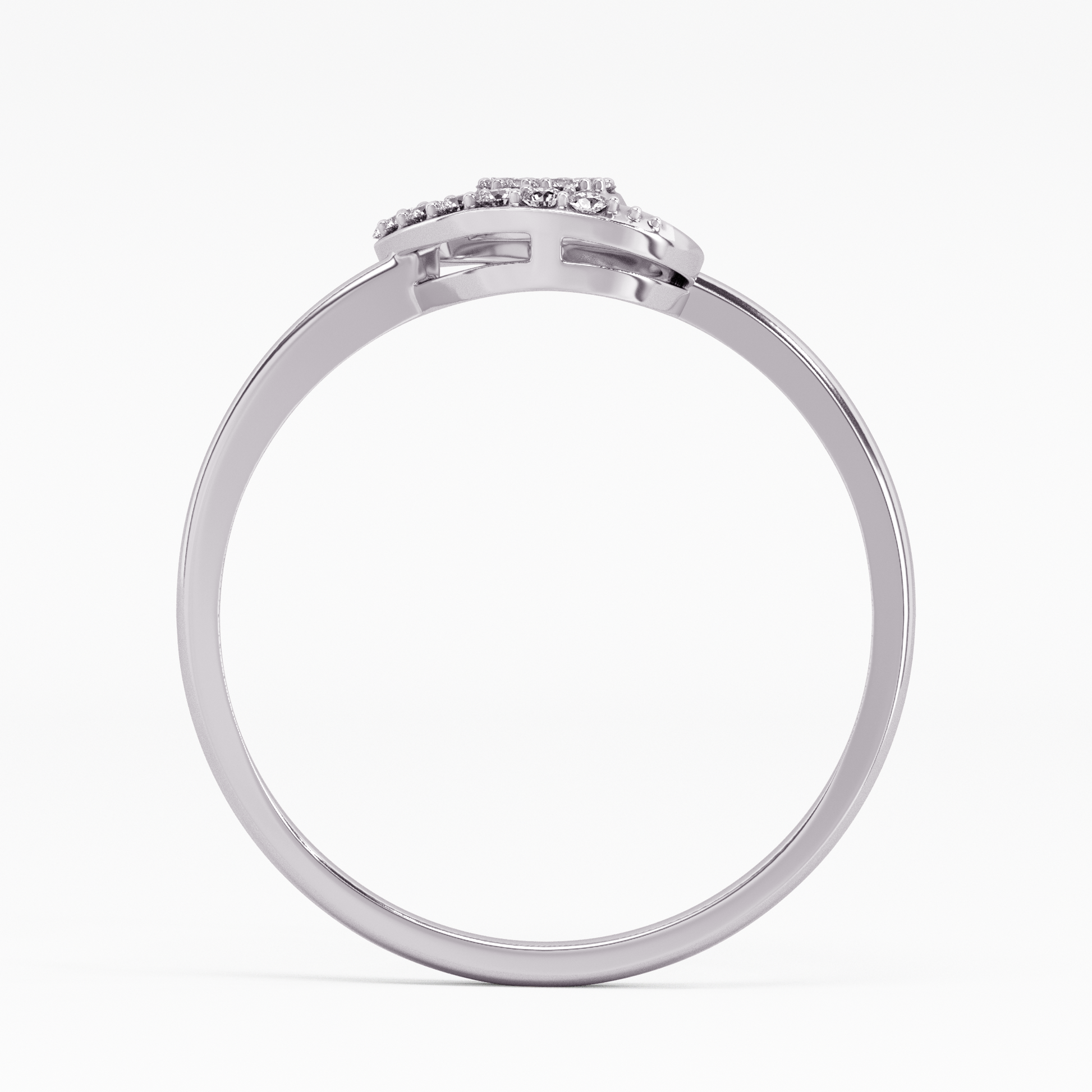 Artistic Water Lily Gold and Diamond Ring