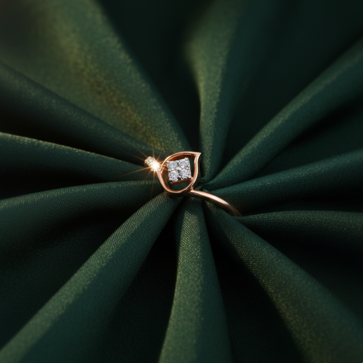 Ethereal Bluebell Gold and Diamond Ring