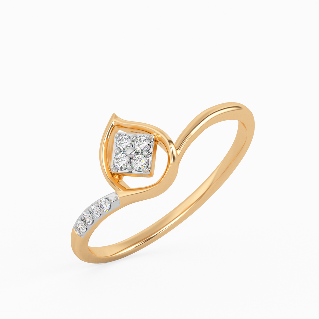 Ethereal Bluebell Gold and Diamond Ring