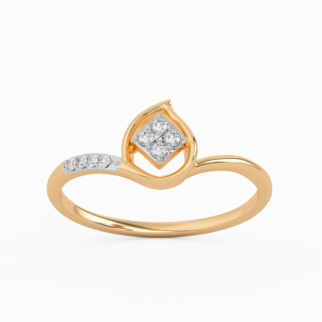 Ethereal Bluebell Gold and Diamond Ring