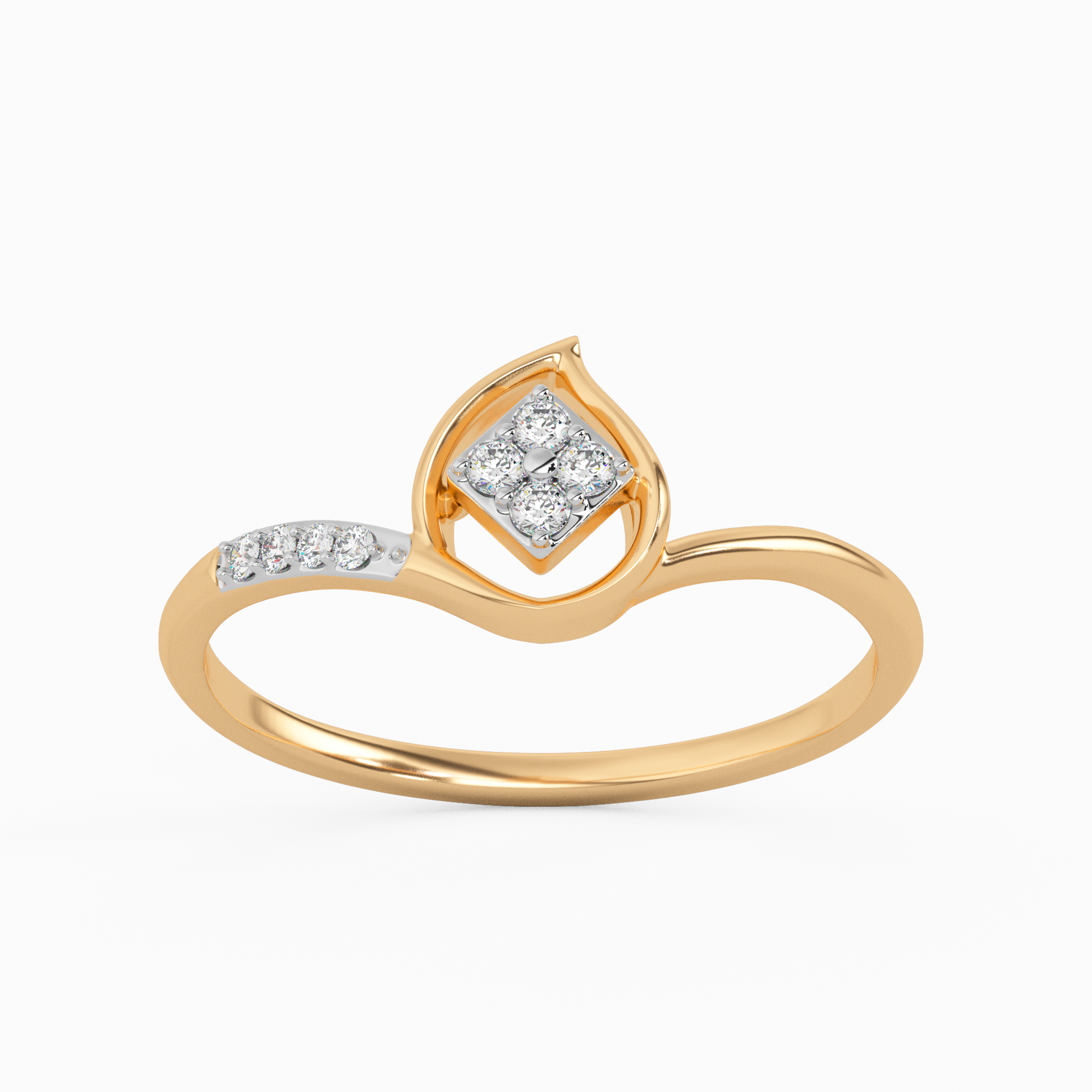 Ethereal Bluebell Gold and Diamond Ring