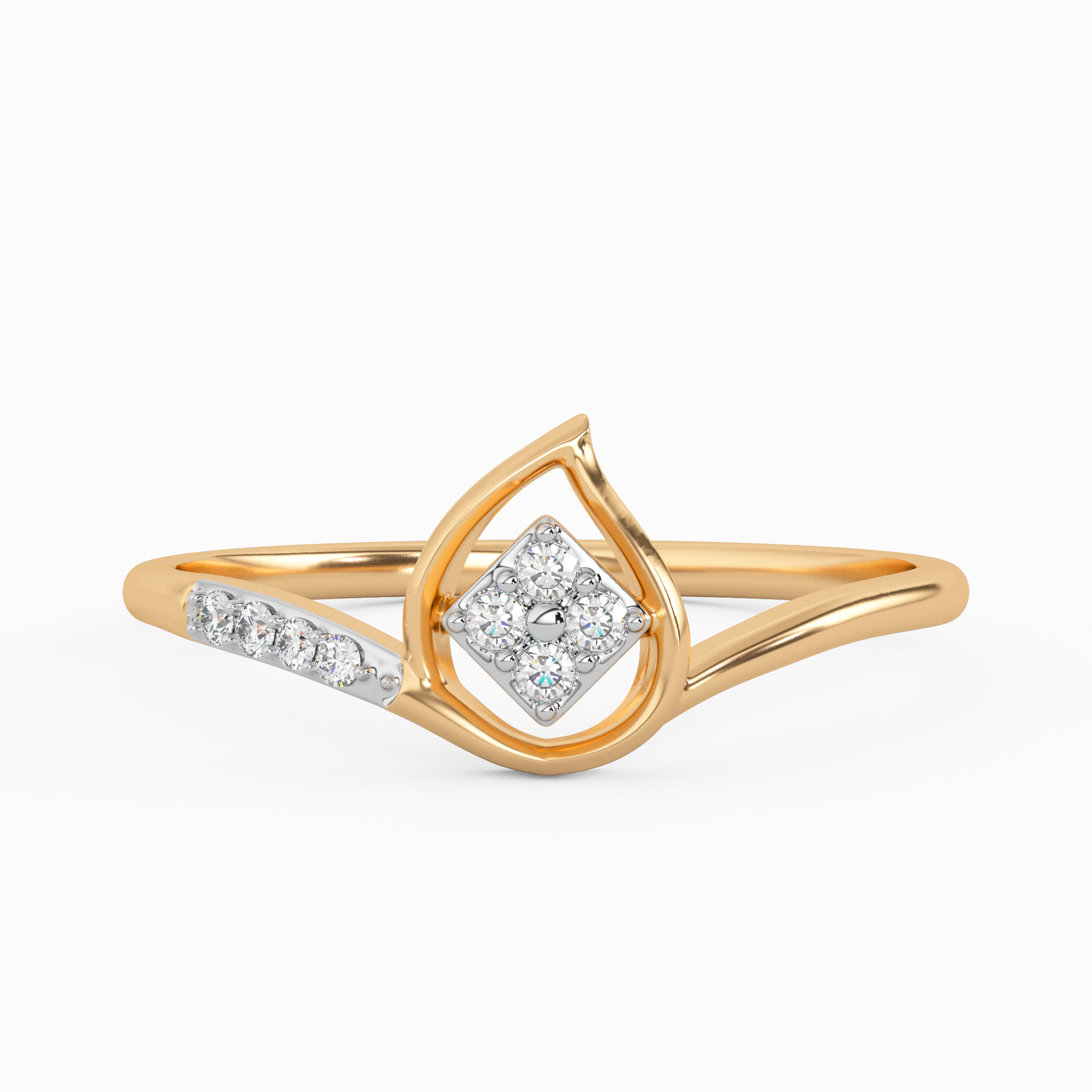 Ethereal Bluebell Gold and Diamond Ring