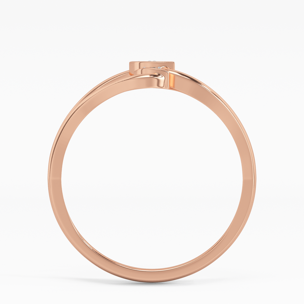 Shimmering Begonia Gold and Diamond Ring