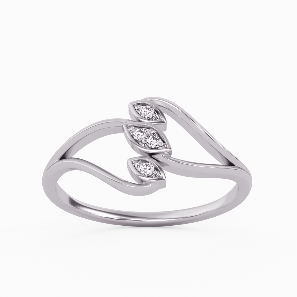 Shimmering Begonia Gold and Diamond Ring