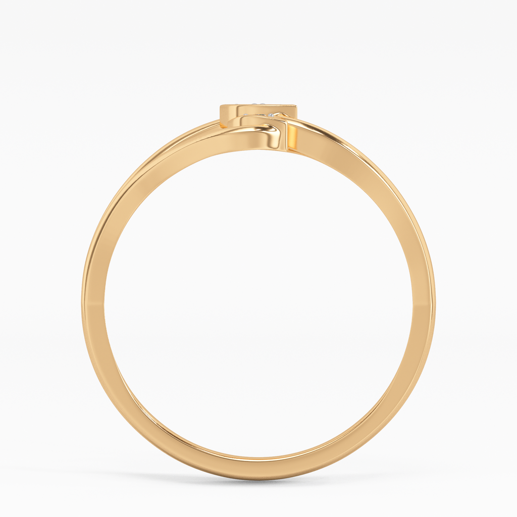 Shimmering Begonia Gold and Diamond Ring