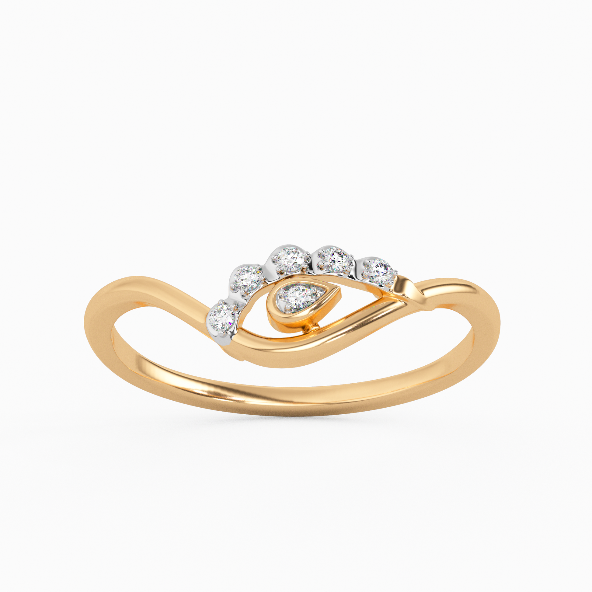 Stunning Gardenia Gold and Diamond Ring