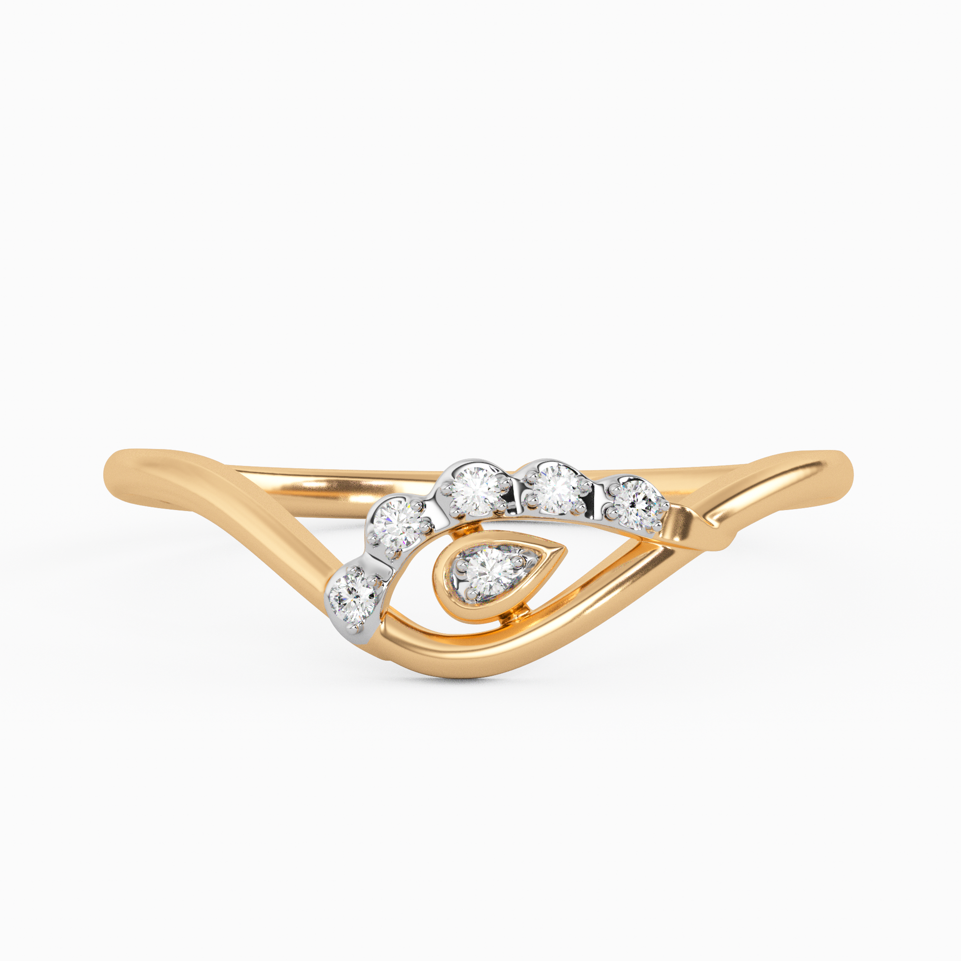 Stunning Gardenia Gold and Diamond Ring