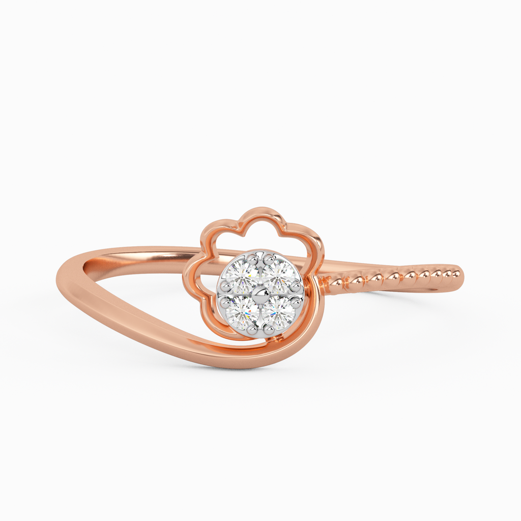 Sumptuous Narcissus Gold and Diamond Ring