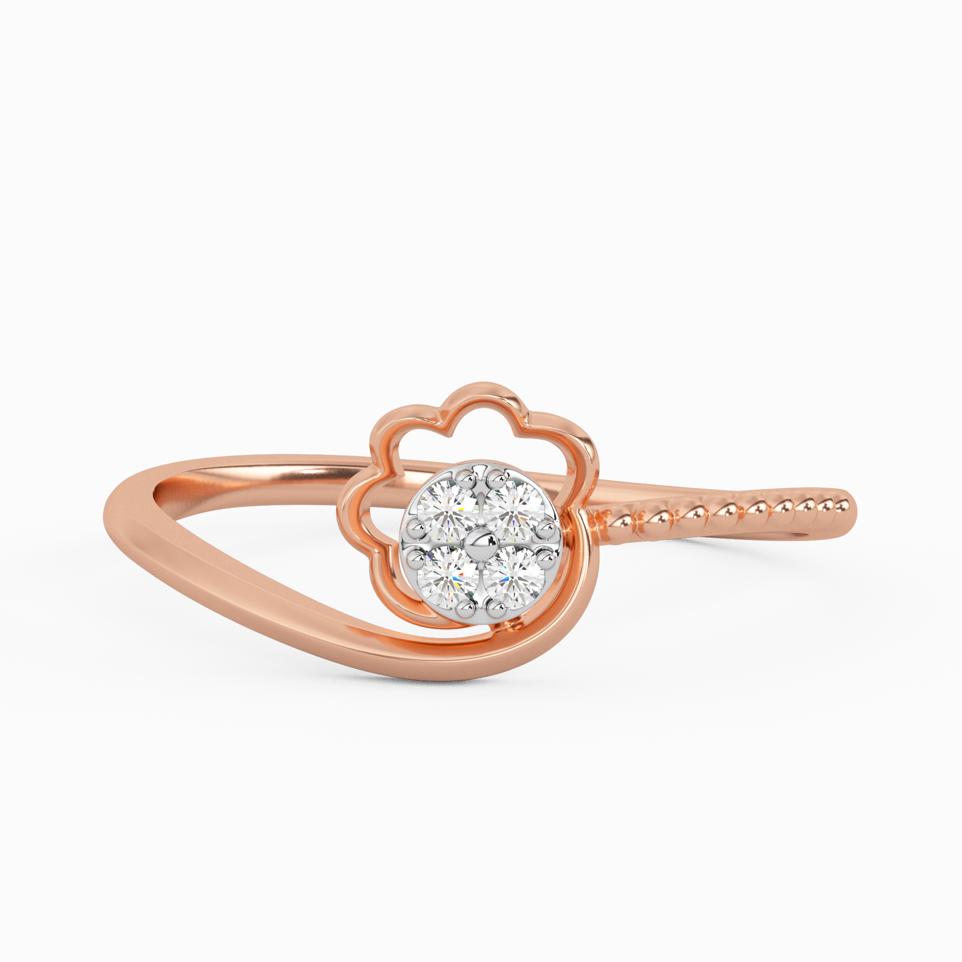 Sumptuous Narcissus Gold and Diamond Ring
