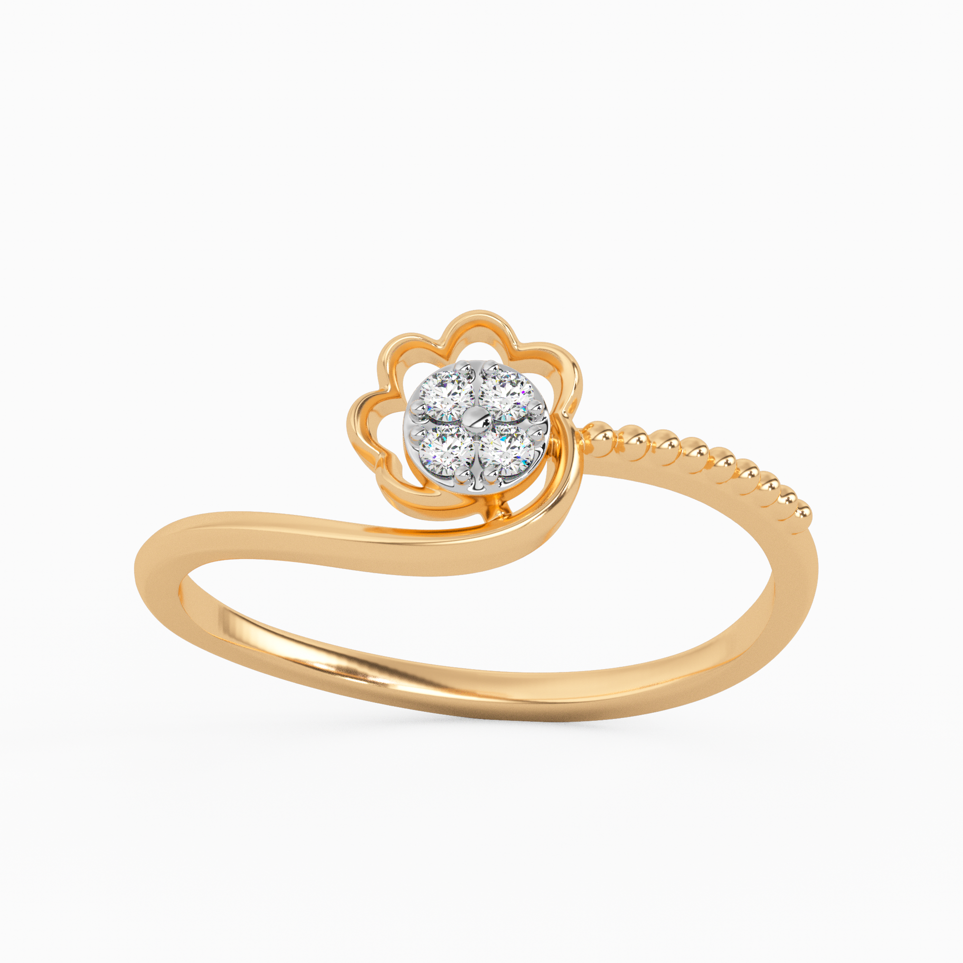 Sumptuous Narcissus Gold and Diamond Ring