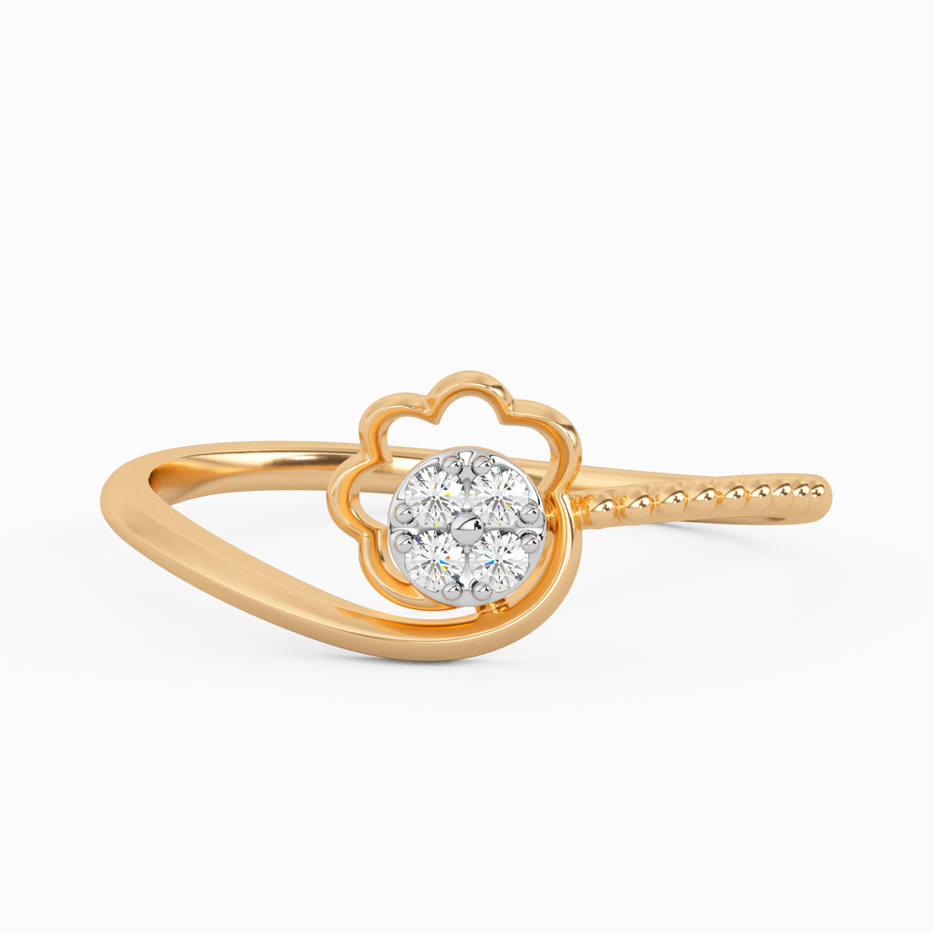 Sumptuous Narcissus Gold and Diamond Ring