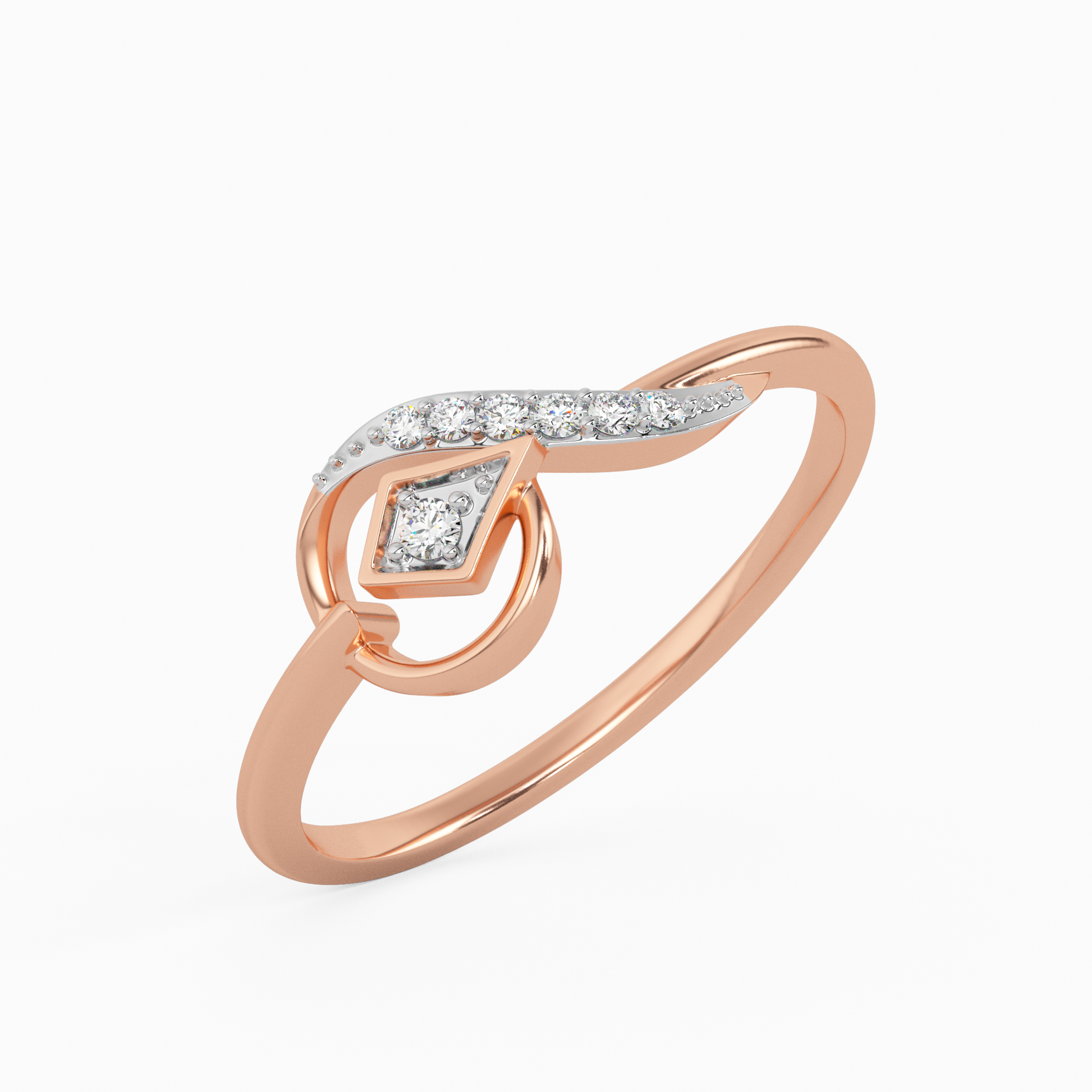 Rosy Revolution Gold and Diamond Earrings