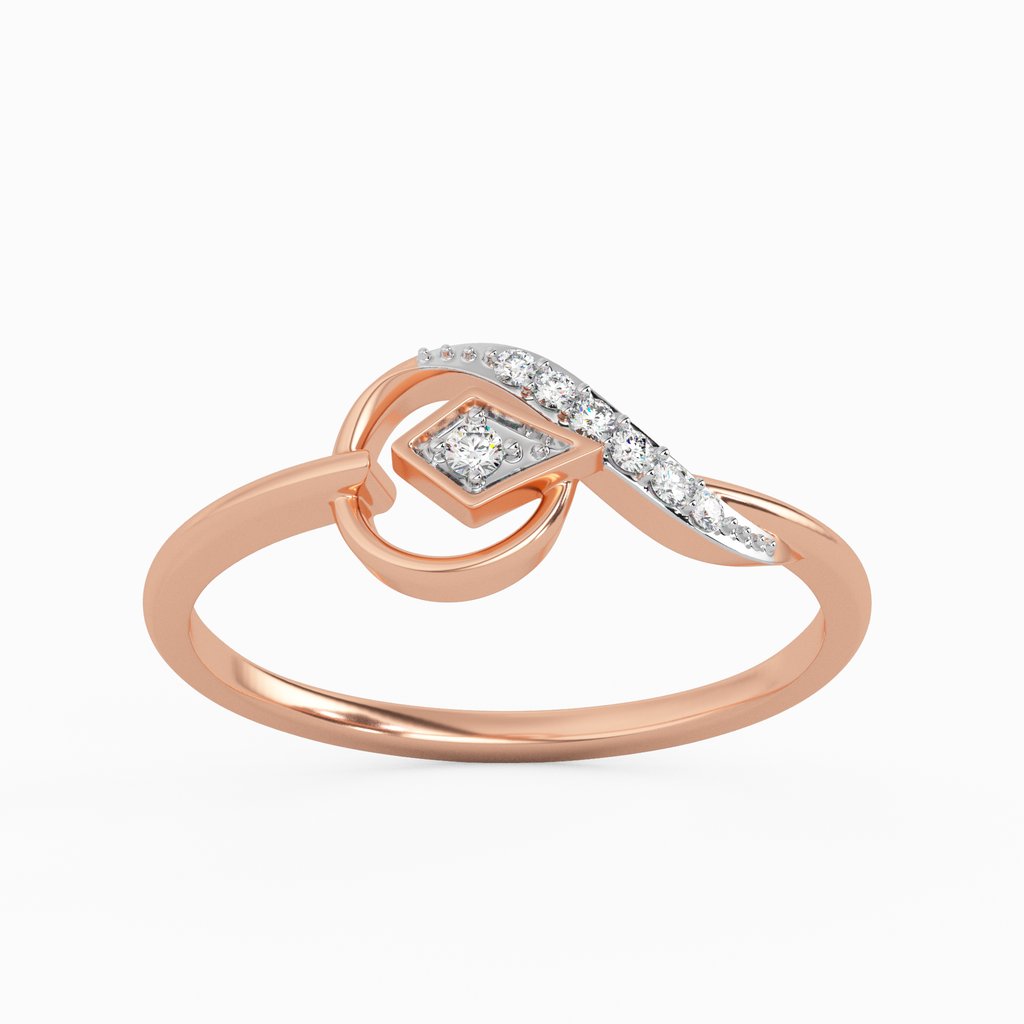 Rosy Revolution Gold and Diamond Earrings