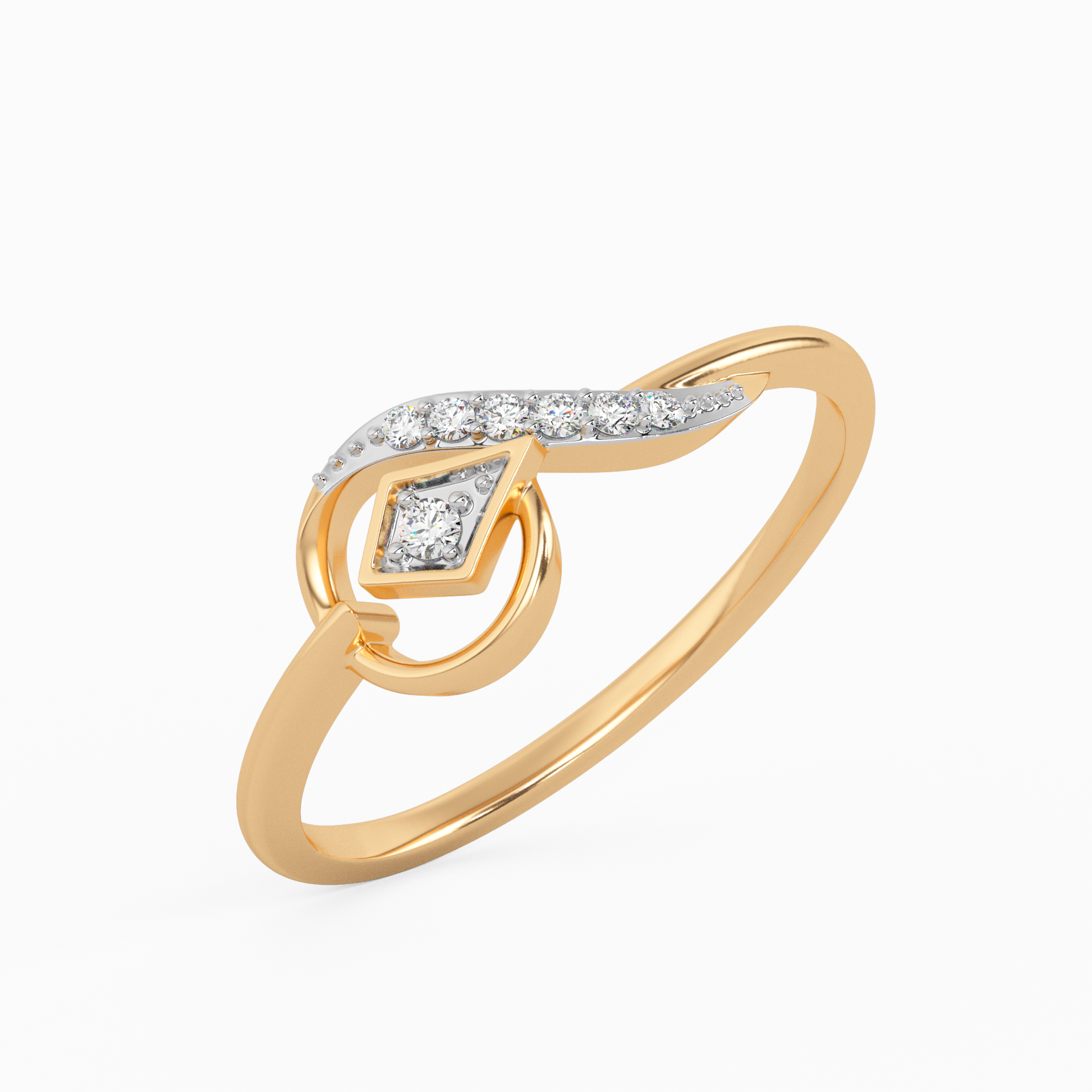 Rosy Revolution Gold and Diamond Earrings