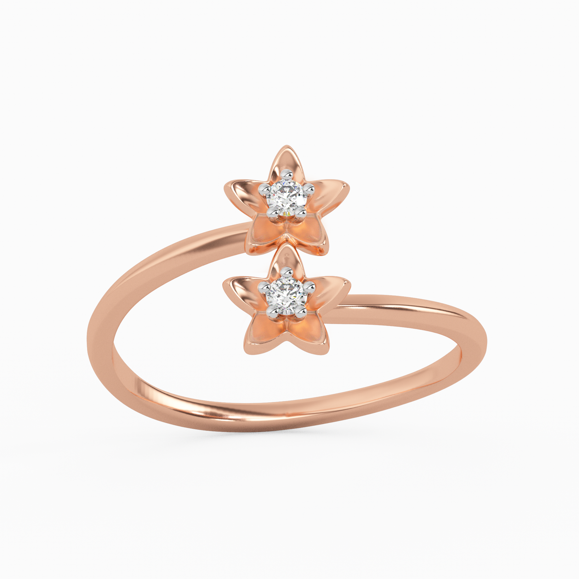 Tulip Tassel Gold and Diamond Ring