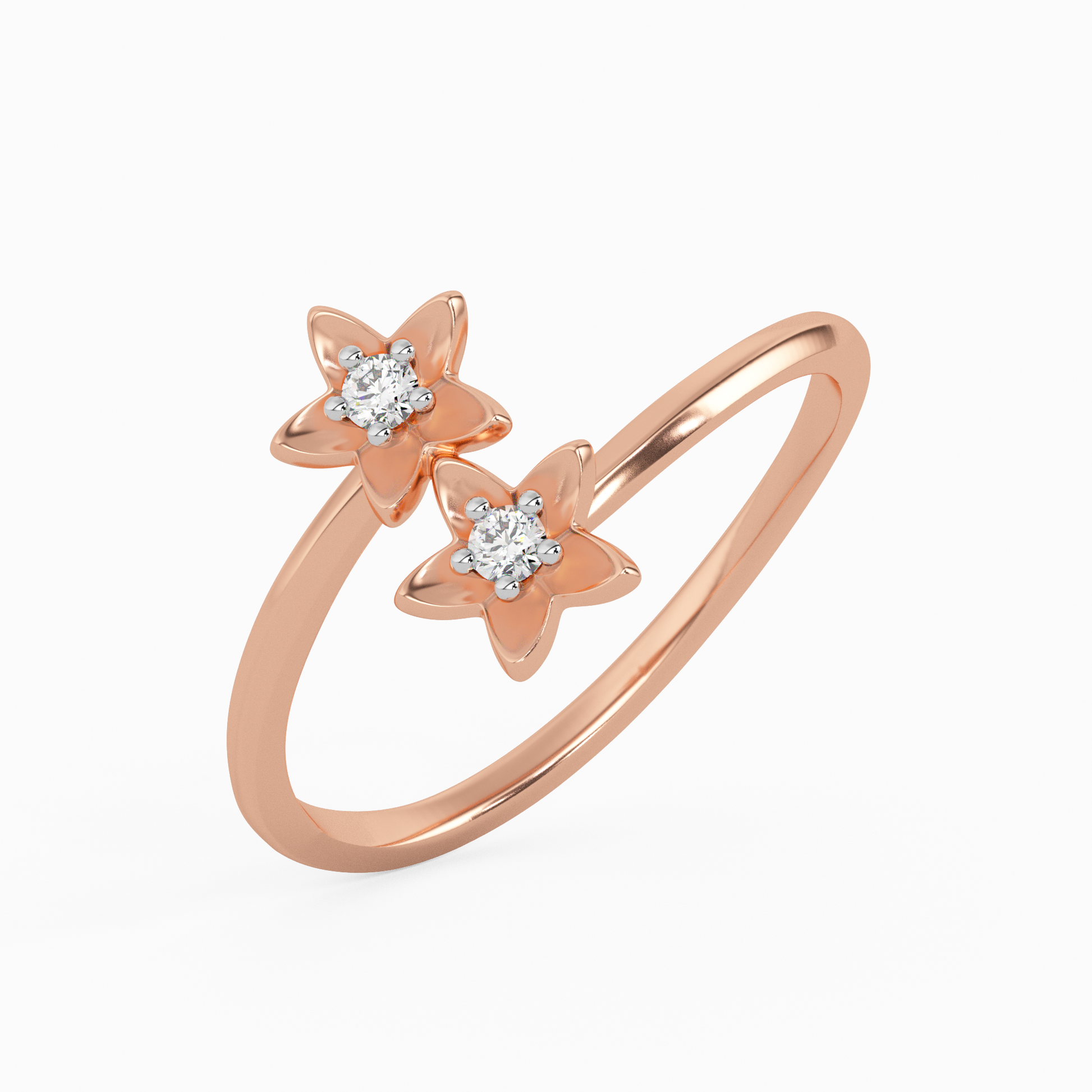 Tulip Tassel Gold and Diamond Ring