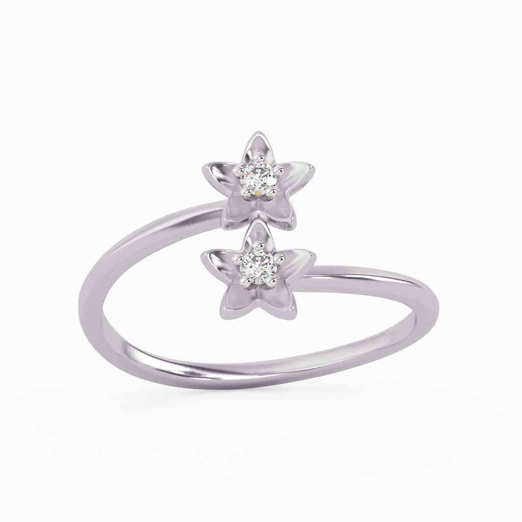 Tulip Tassel Gold and Diamond Ring