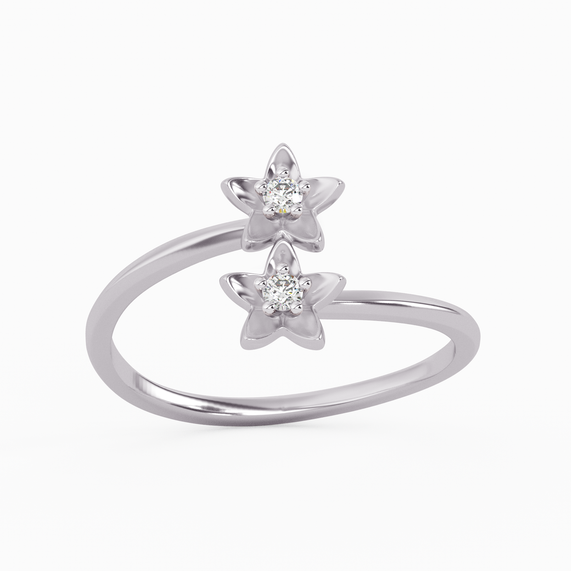 Tulip Tassel Gold and Diamond Ring