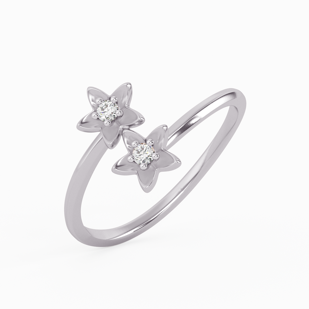 Tulip Tassel Gold and Diamond Ring