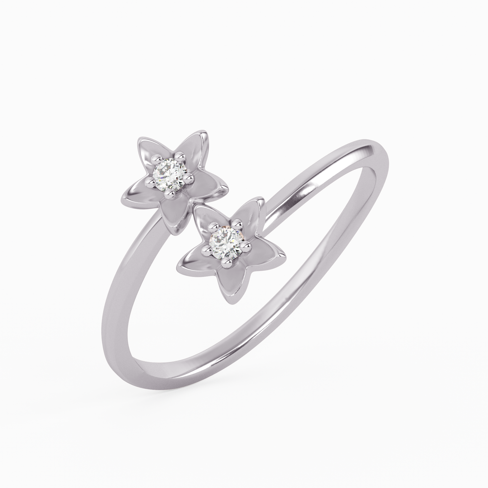 Tulip Tassel Gold and Diamond Ring