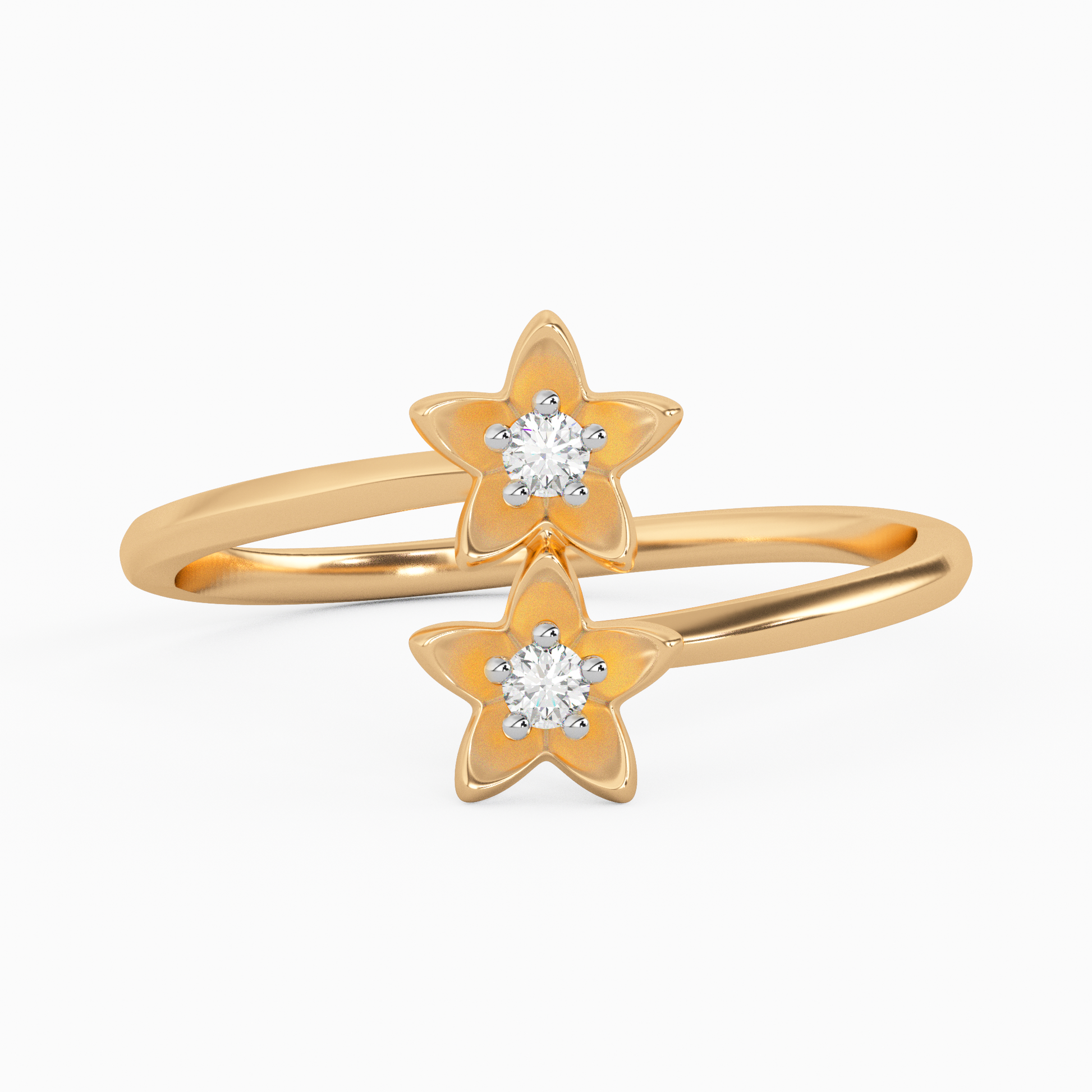 Tulip Tassel Gold and Diamond Ring