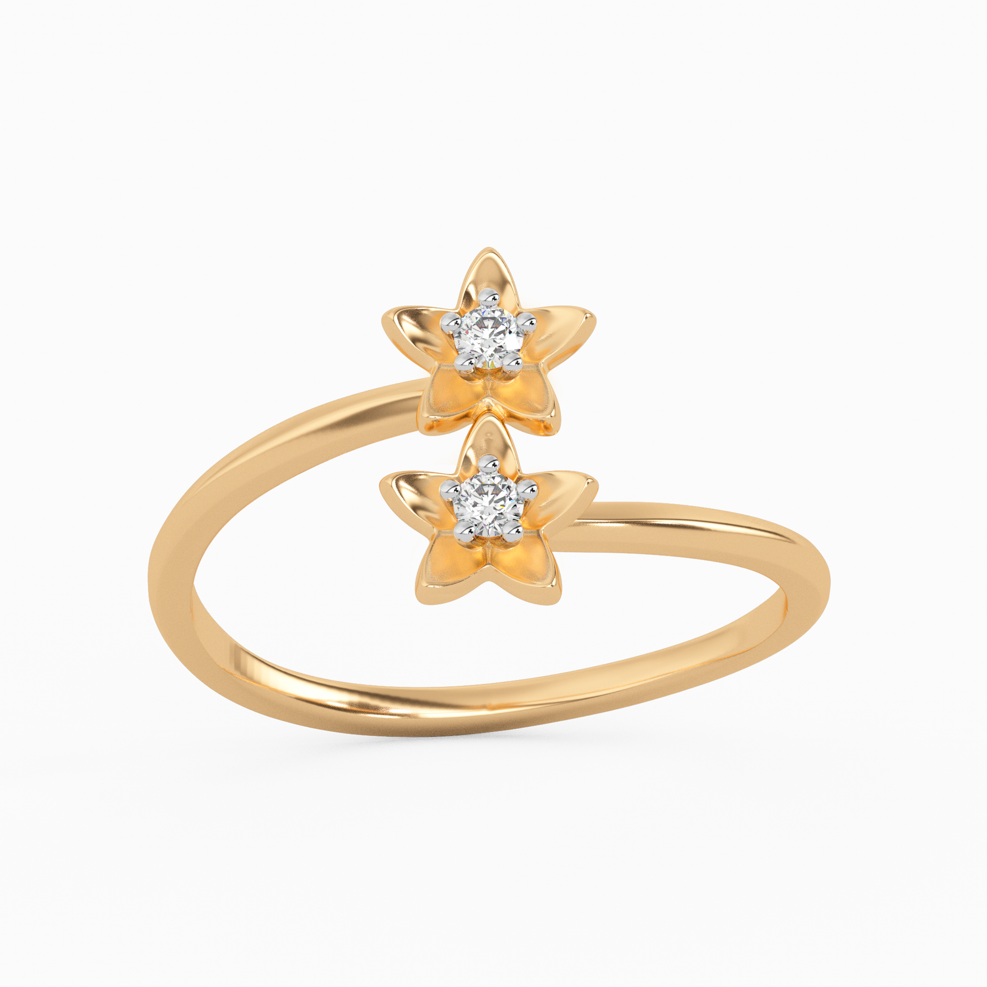 Tulip Tassel Gold and Diamond Ring