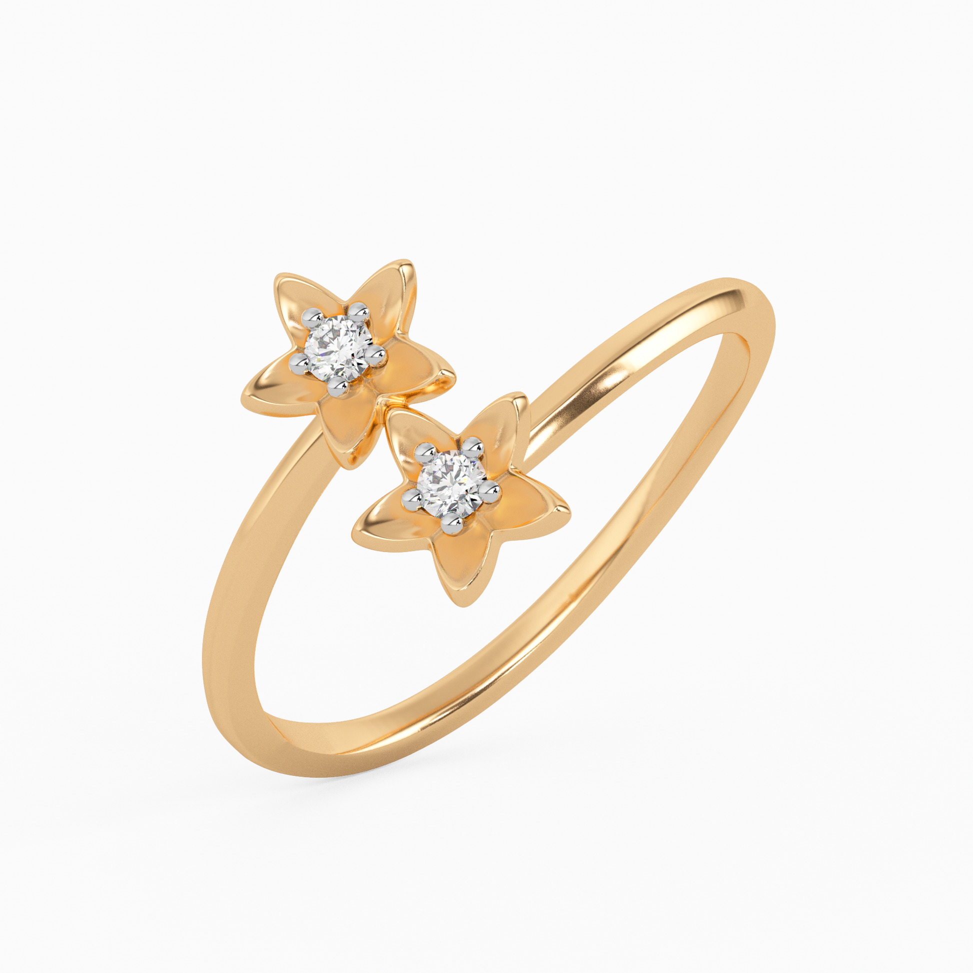 Tulip Tassel Gold and Diamond Ring