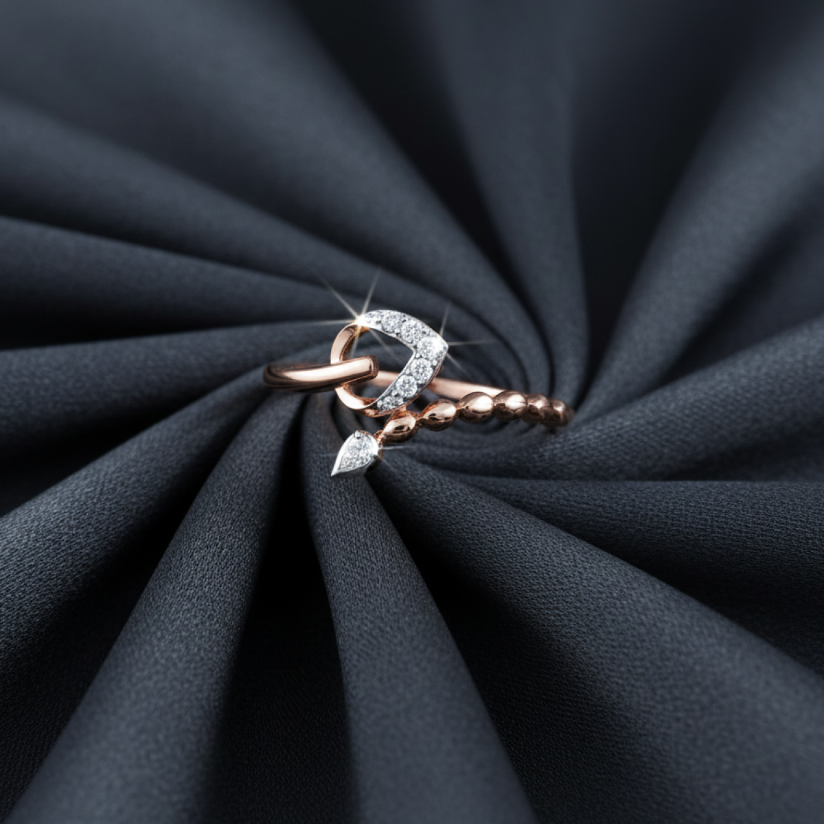 Precious Peony Gold and Diamond Ring