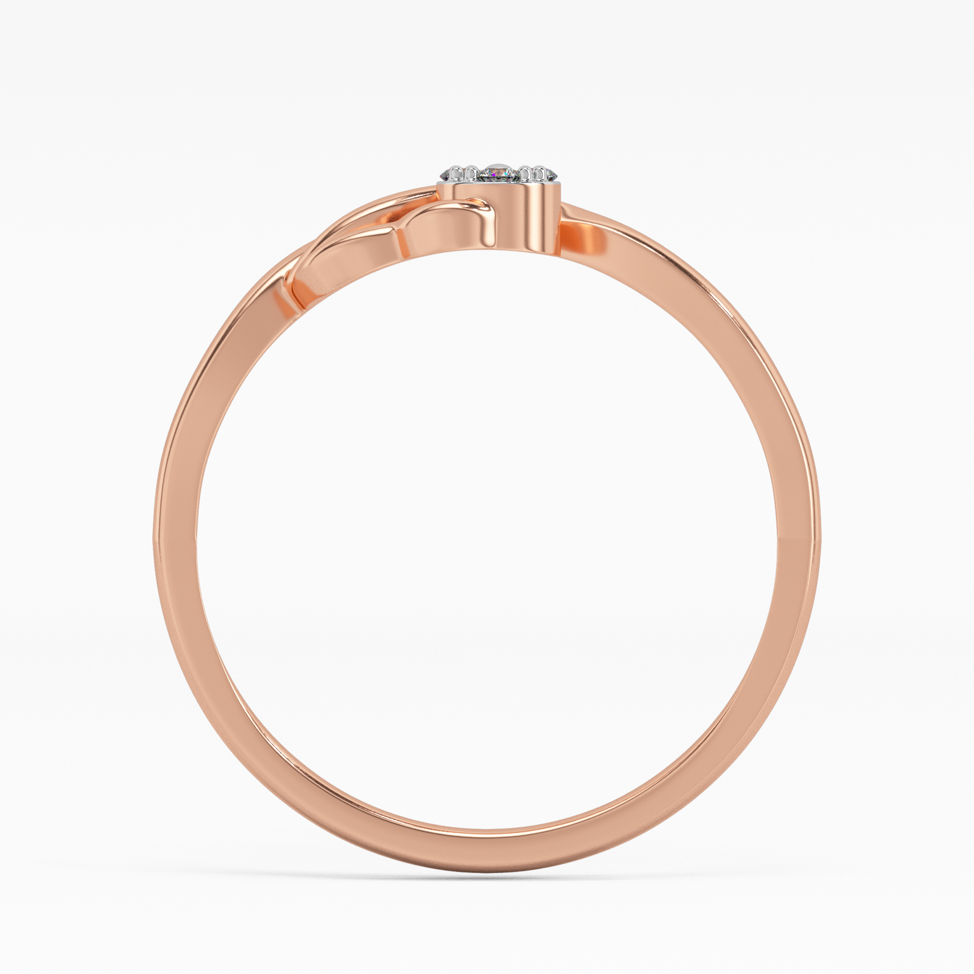 Faceted Bellflower Gold and Diamond Ring