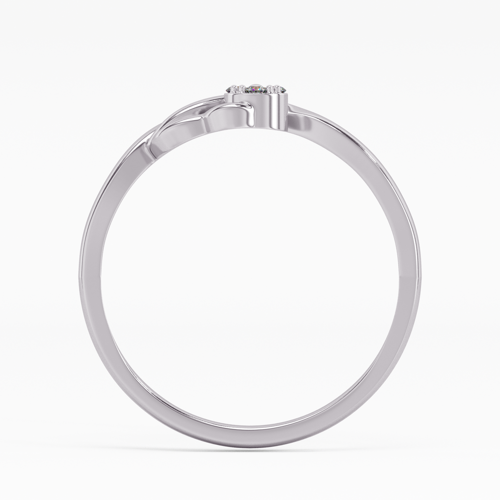 Faceted Bellflower Gold and Diamond Ring