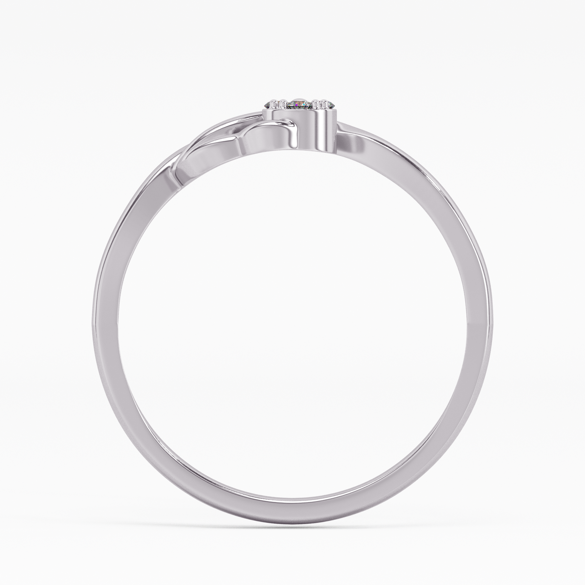 Faceted Bellflower Gold and Diamond Ring