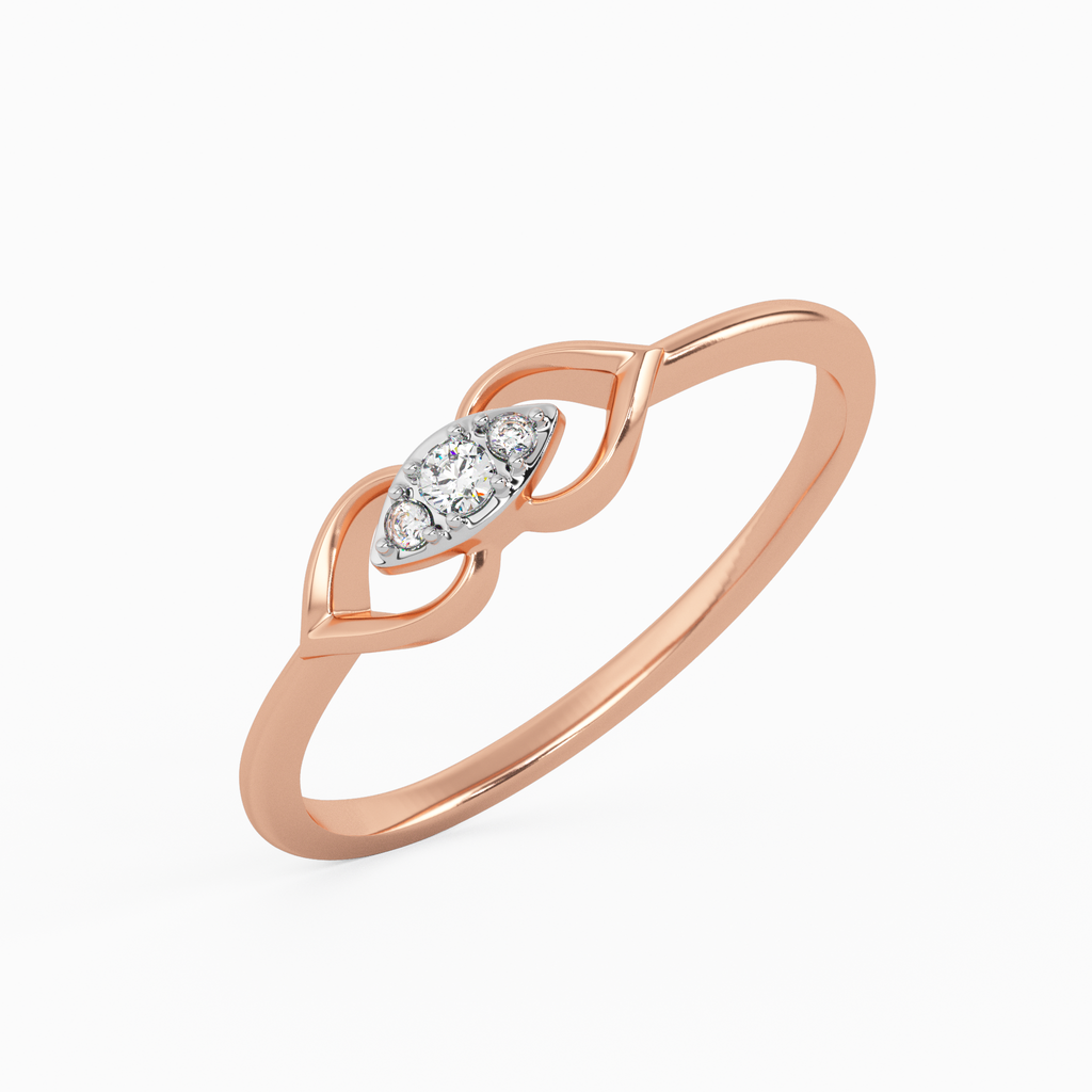 Shiny and Irresistible Gold and Diamond Ring