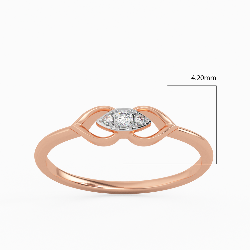 Shiny and Irresistible Gold and Diamond Ring