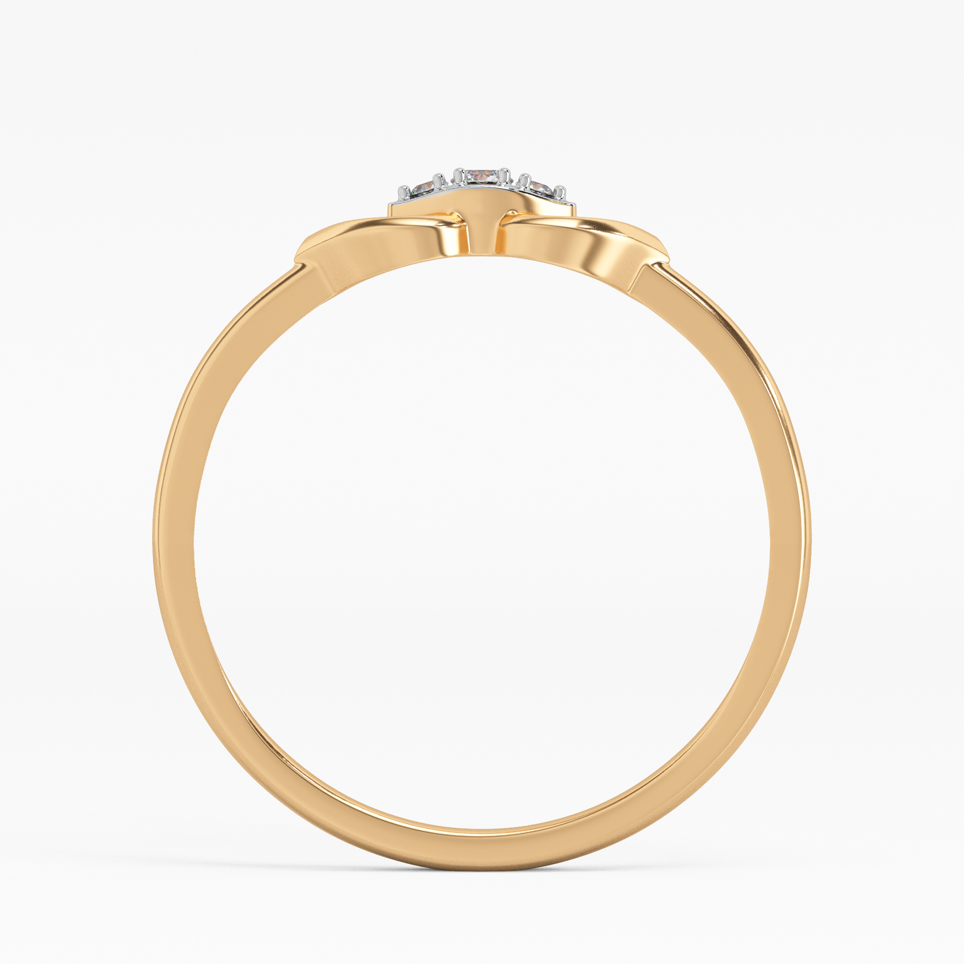 Shiny and Irresistible Gold and Diamond Ring