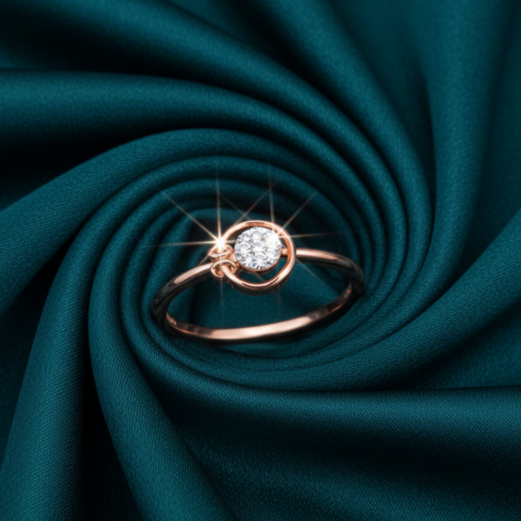 Sensational and Refined Gold and Diamond Ring